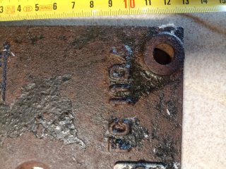 Piastra metallica risalente 1800 serratura N FC 11