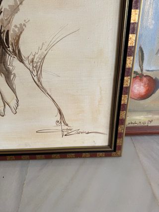 Lote 100 cuadros y 20 de dibujo toros