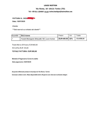 Foulard Louis Vuitton Monogram Grigio