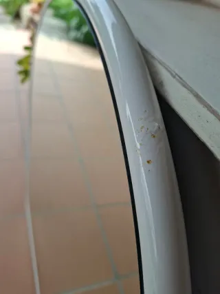 Espejo de Baño de hierro blanco ovalado