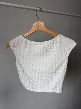 Top Corto Blanco Stradivarius Talla M