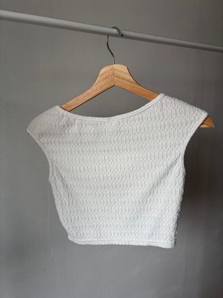 Top Corto Blanco Stradivarius Talla M