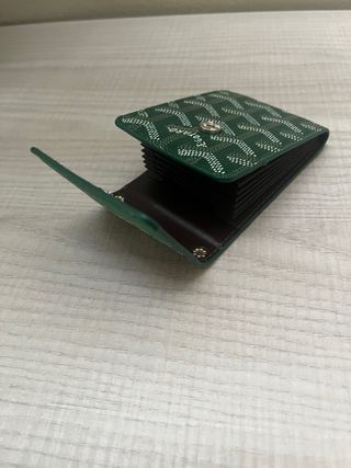 Monedero Goyard pequeño verde