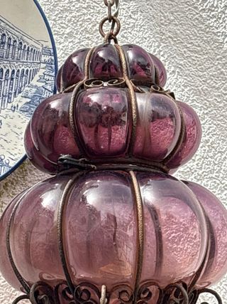 Lámpara Vidrio soplado mallorquina Morada