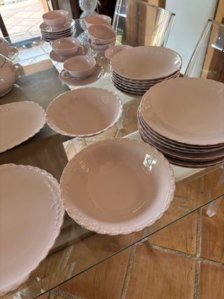 Juego Vajilla Hutschenreuther 70 Piezas Rosa