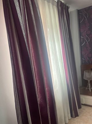 Lote cortinas, edredón y funda almohada