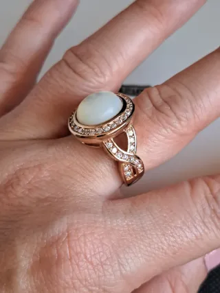 Anillo Plata 925 Perla Madre Ajustable