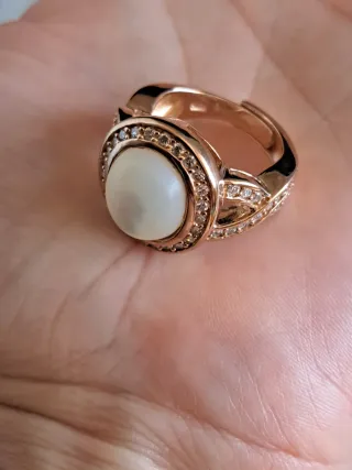 Anillo Plata 925 Perla Madre Ajustable