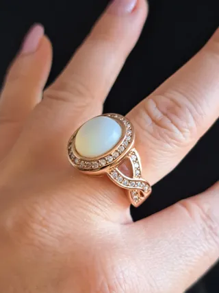 Anillo Plata 925 Perla Madre Ajustable