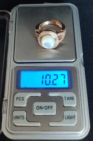 Anillo Plata 925 Perla Madre Ajustable