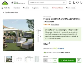 Pérgola Agora 3x4 Leroy Merlin