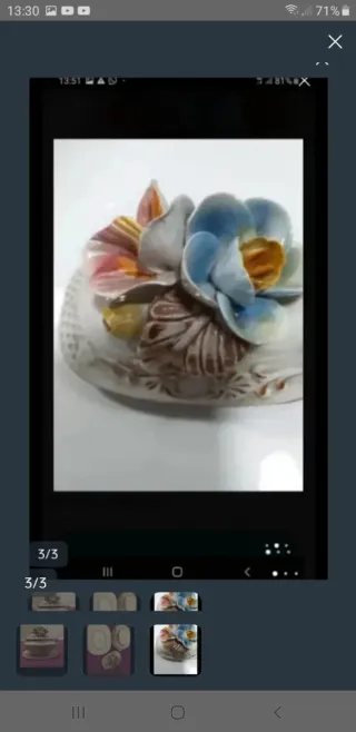 Sopera antigua decorada numerada