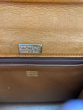 Bolso Piel Avestruz Vintage Nuevo