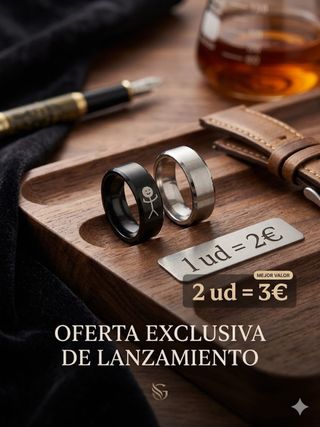 Anillos grises y negros