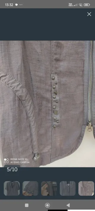 Chaqueta lino manga corta