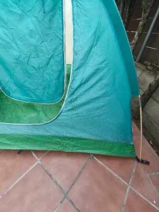 Carpa tienda de campaña gris y verde 180x180x135