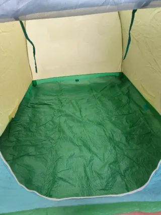 Carpa tienda de campaña gris y verde 180x180x135