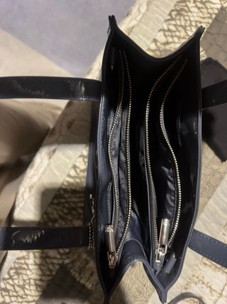 Bolso Armani Jeans charol azul/gris