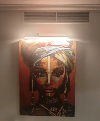 Aplique LED de pared plateado