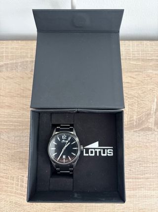 Reloj Lotus Caballero Negro/Plata