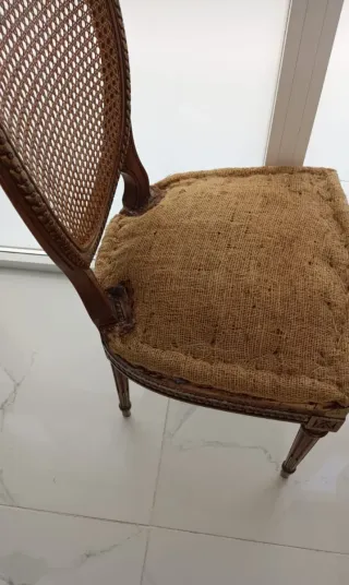 2 Sillas Estilo Luis XV Rejilla