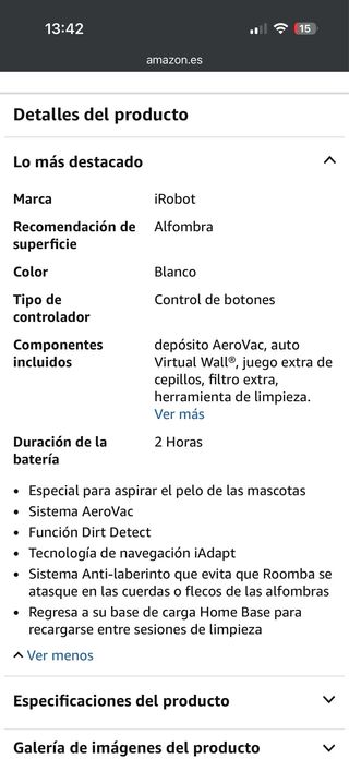 iRobot Roomba 565 PET Aspirador Robot