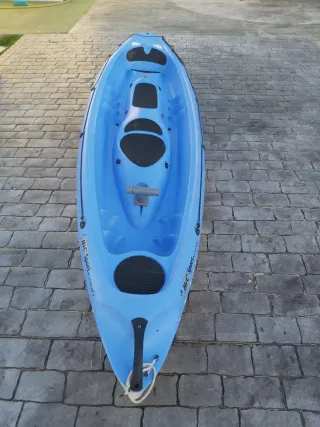 Kayak 3 plazas azul con accesorios