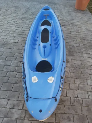 Kayak 3 plazas azul con accesorios