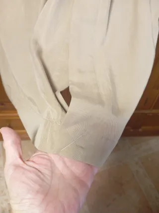 Abrigo tipo gabardina,largo Zara camel algodón.