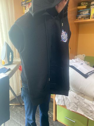Sudadera Santa Cruz Negra Sin Etiqueta