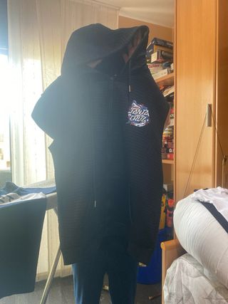 Sudadera Santa Cruz Negra Sin Etiqueta