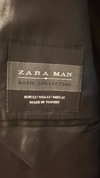 Traje Zara Negro Talla L (42)
