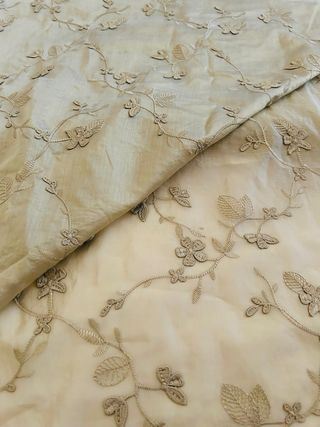 Organza Poliestere Ricamata Floreale