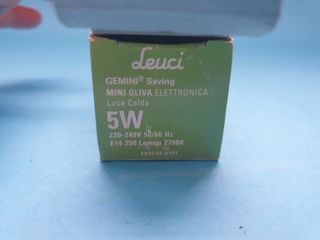 lampadina lampada Leuci E14 5W luce calda - 2 pezz