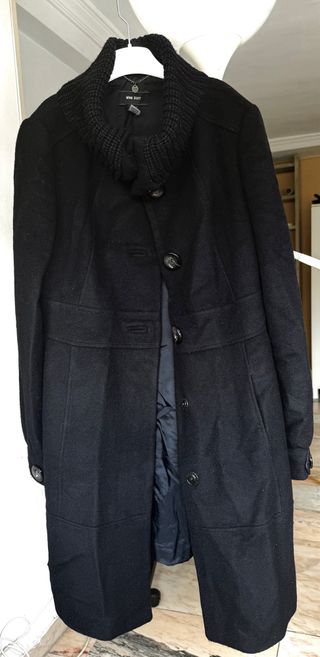 Abrigo MNG SUIT Negro Talla XL