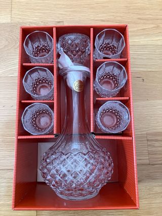 Licorera Cristal d'Arques con 6 Vasos
