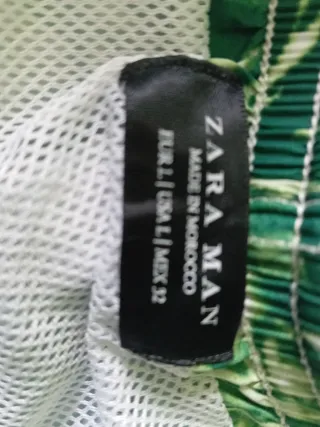 Bañador Zara Hombre Estampado Hojas pequeño