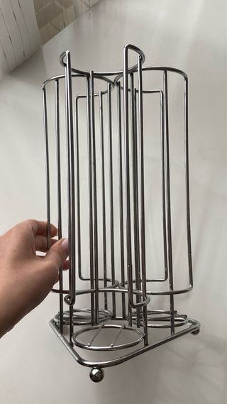 Soporte Cápsulas Café Metal Plateado
