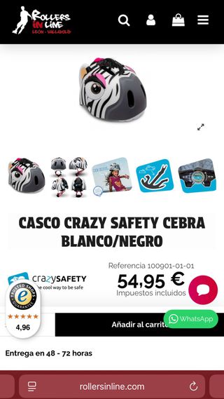 Casco bici infantil cebra
