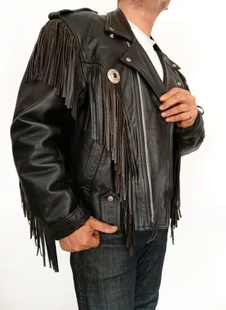 Motera flecos trampera western XXL Medidas indicad