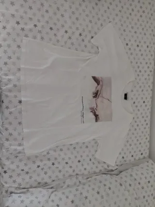 Camiseta beige manga corta