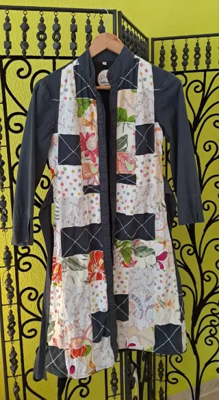 Vestido Almatrichi Patchwork Algodón