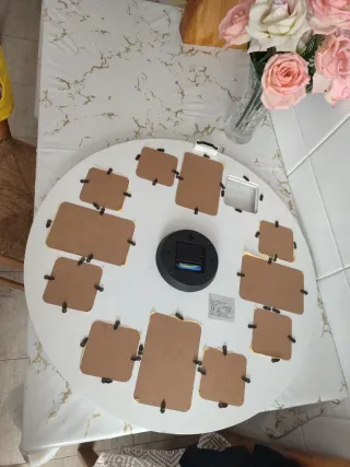 Reloj Old Town Clocks Blanco y Dorado