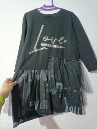 Vestido original tules negro