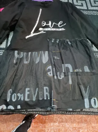 Vestido original tules negro
