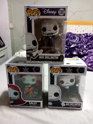 3 Funko Pop Jack Skellington y Sally