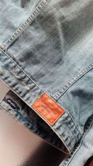 Giubbino jeans Abercrombie & Fitch blu