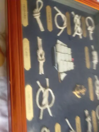 Cuadro Nudos Marineros Madera Antiguo35×25
