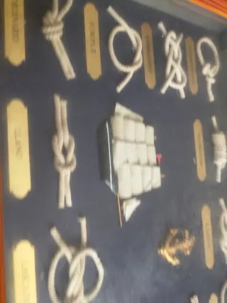 Cuadro Nudos Marineros Madera Antiguo35×25