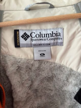 Chaqueta Columbia Beige y Naranja Talla M